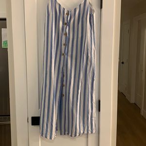 Mango women’s blue and white stripe summer dress
